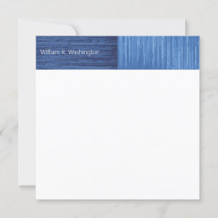 Modern Abstract Art Colour Block Stripe Blue White Invitation