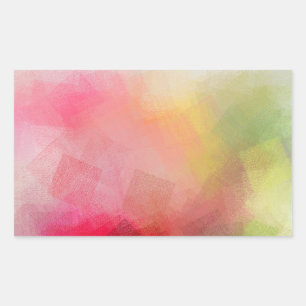 Modern Abstract Art Colourful Blank Template Custo Rectangular Sticker