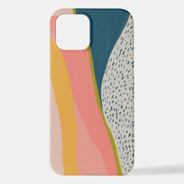 Modern Abstract Art Colourful iPhone Case (Back)