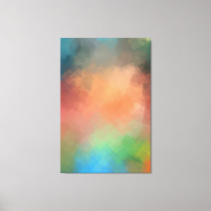 Modern Abstract Art Colourful Red Blue Green Yello Canvas Print