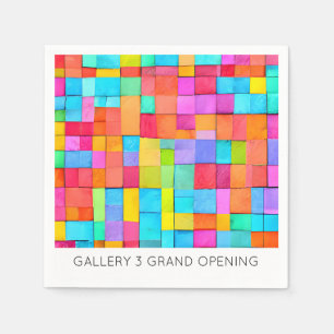 Modern Abstract Art Colourful Text Fun  Napkin