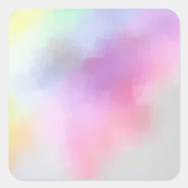 Modern Abstract Art Elegant Blank Colourful Square Sticker (Front)