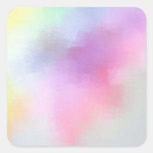 Modern Abstract Art Elegant Blank Colourful Square Sticker