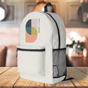 Modern Abstract Art Elegant Geometric Minimalist Printed Backpack