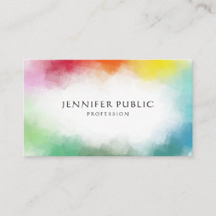 Modern Abstract Art Elegant Personalised Template Business Card