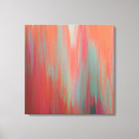 Modern Abstract Art Hot Pink and Orange