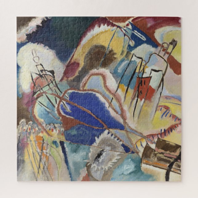Modern Abstract Art Improvisation No. 30 Kandinsky Jigsaw Puzzle (Vertical)