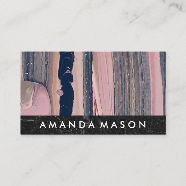 Modern Abstract Art | Interior Designer Business Card (Front)