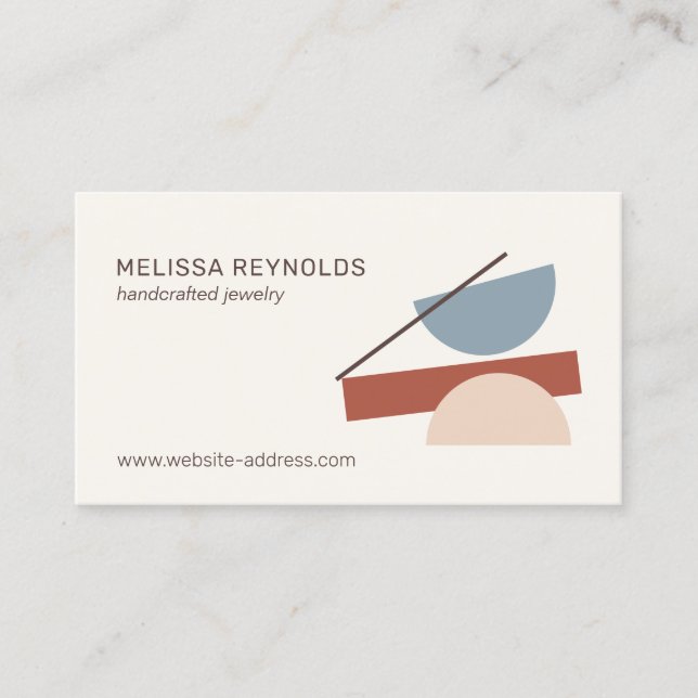Modern Abstract Art Interior Designers, Crafters Business Card (Front)
