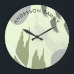 Modern Abstract Art Large Clock<br><div class="desc">Intricate brush strokes and watercolor art in a poster. Perfect accent for homes.</div>