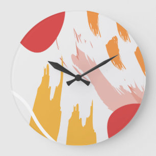 Modern Abstract Art Large Clock