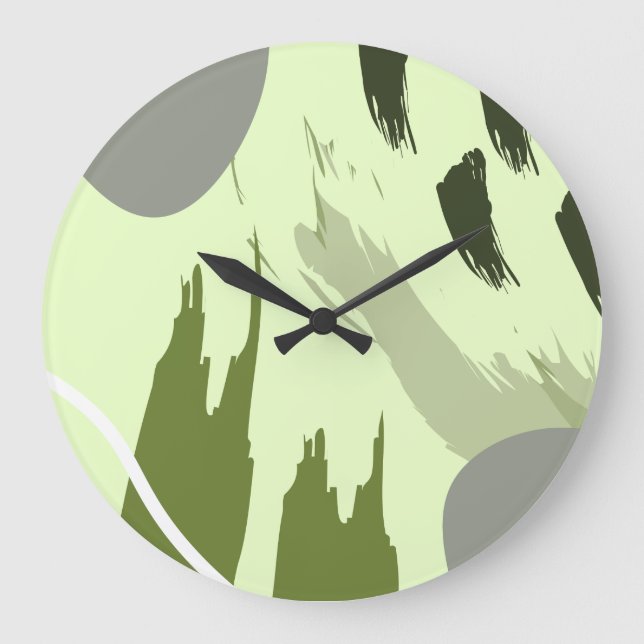 Modern Abstract Art Large Clock (Front)