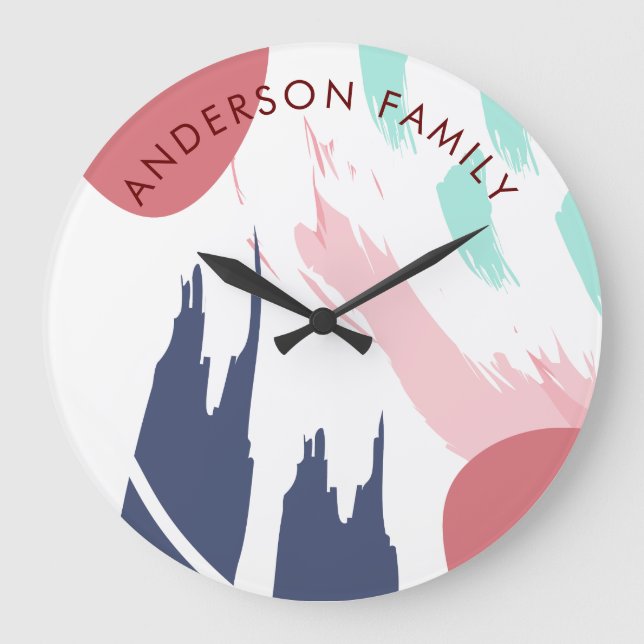 Modern Abstract Art Large Clock (Front)