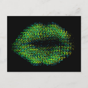 Modern Abstract Art Lips #12 Postcard
