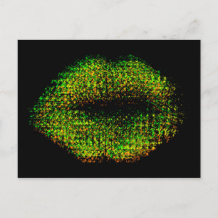 Modern Abstract Art Lips #13 Postcard