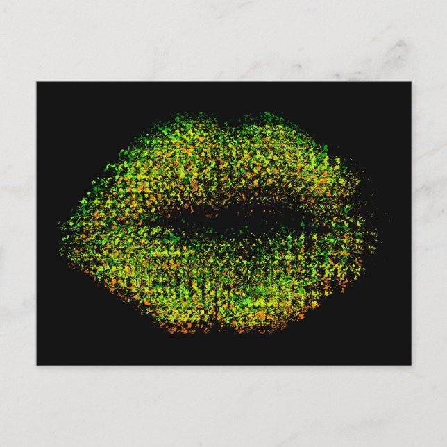 Modern Abstract Art Lips #13 Postcard (Front)