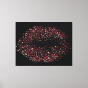 Modern Abstract Art Lips #17 Canvas Print