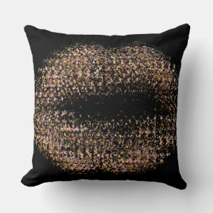 Modern Abstract Art Lips #18 Cushion
