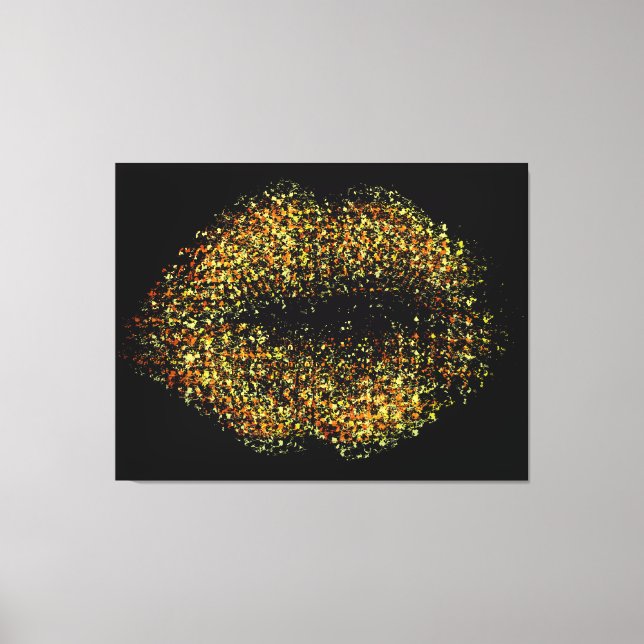 Modern Abstract Art Lips #22 Canvas Print (Front)