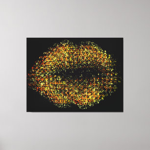 Modern Abstract Art Lips #22 Canvas Print