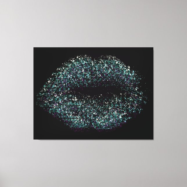 Modern Abstract Art Lips #23 Canvas Print (Front)