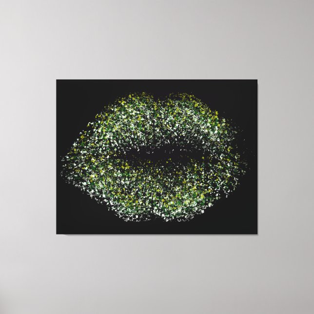 Modern Abstract Art Lips #28 Canvas Print (Front)
