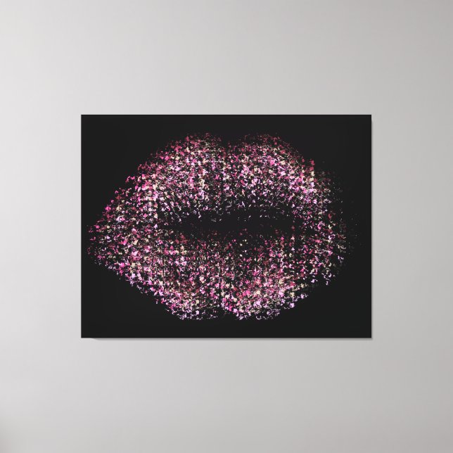 Modern Abstract Art Lips #30 Canvas Print (Front)
