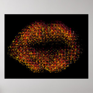 Modern Abstract Art Lips #31 Poster