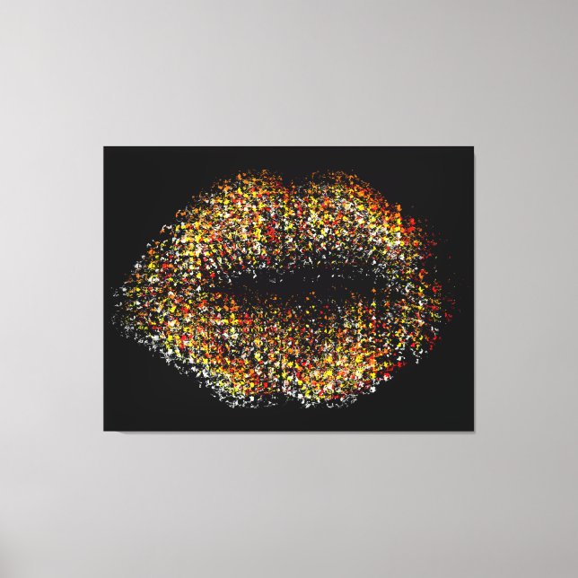Modern Abstract Art Lips #34 Canvas Print (Front)