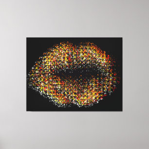 Modern Abstract Art Lips #34 Canvas Print