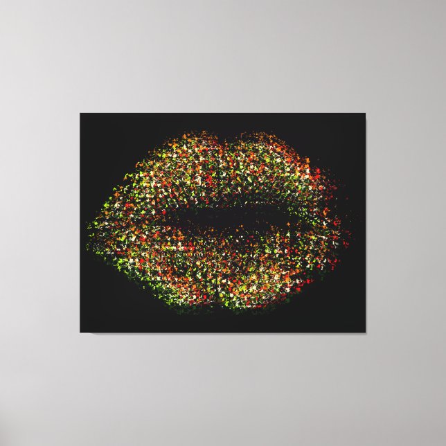 Modern Abstract Art Lips #35 Canvas Print (Front)