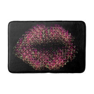 Modern Abstract Art Lips #37 Bath Mat