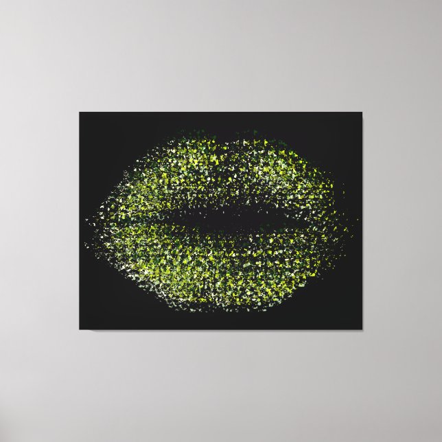 Modern Abstract Art Lips #42 Canvas Print (Front)