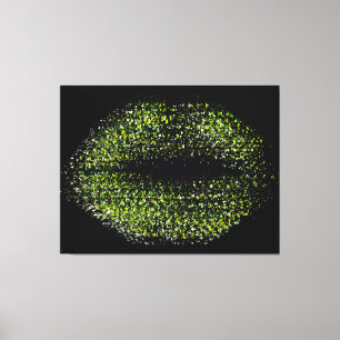 Modern Abstract Art Lips #42 Canvas Print