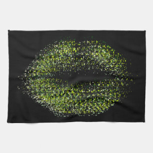 Modern Abstract Art Lips #42 Tea Towel