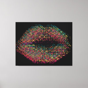 Modern Abstract Art Lips #51 Canvas Print