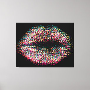 Modern Abstract Art Lips #52 Canvas Print