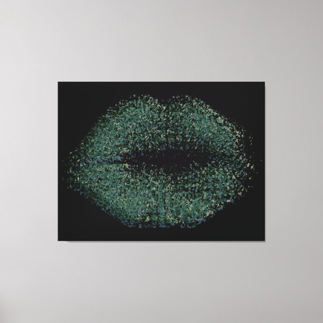 Modern Abstract Art Lips #58 Canvas Print (Front)