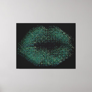 Modern Abstract Art Lips #58 Canvas Print