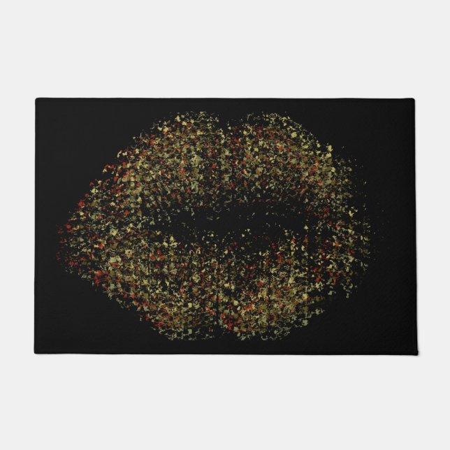 Modern Abstract Art Lips #6 Doormat (Front)