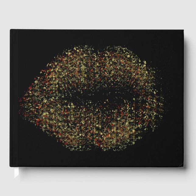 Modern Abstract Art Lips #6 Guest Book (Front)