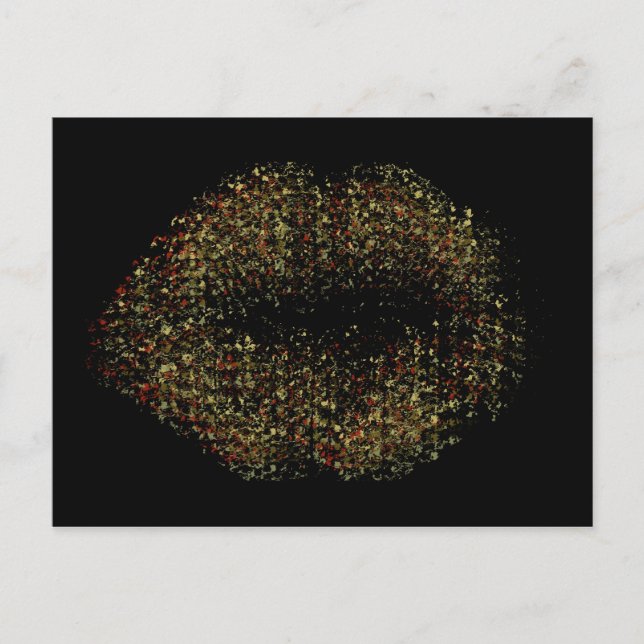 Modern Abstract Art Lips #6 Postcard (Front)