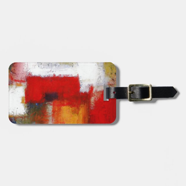 Modern Abstract Art Luggage Tag (Front Horizontal)
