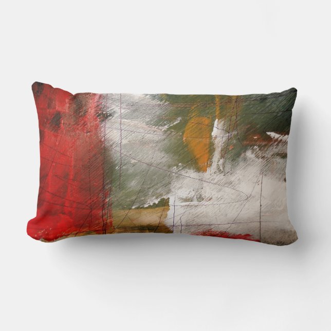 Modern Abstract Art Lumbar Cushion (Front)