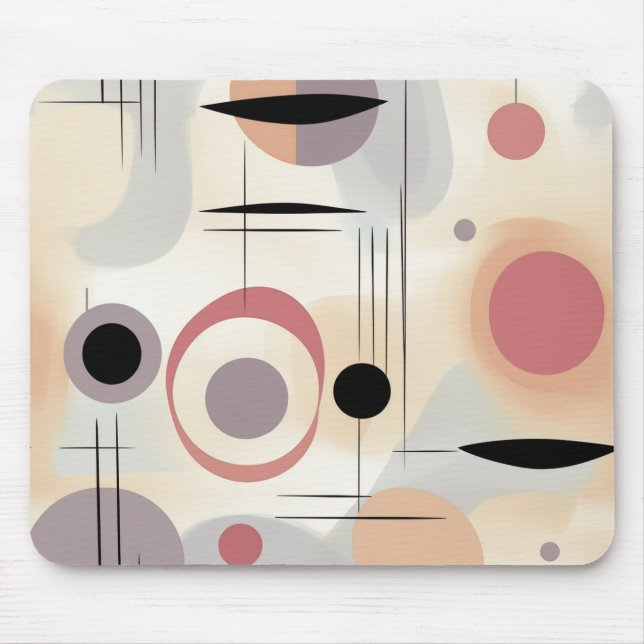 Modern abstract art mid century mouse mat (Front)
