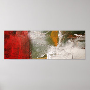 Modern Abstract Art Panoramic Poster Print