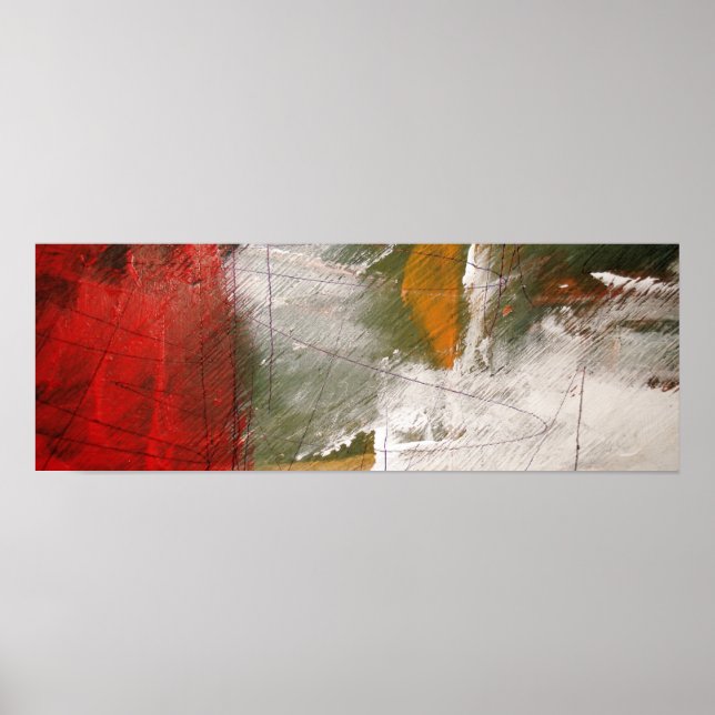 Modern Abstract Art Panoramic Poster Print (Front)