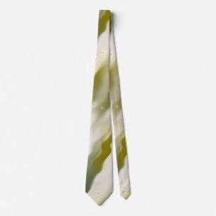 Modern Abstract Art Pattern Green Waves Tie