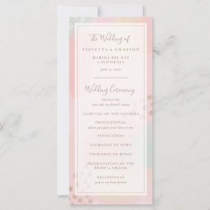 Modern Abstract Art Pink Pastel Tones Wedding