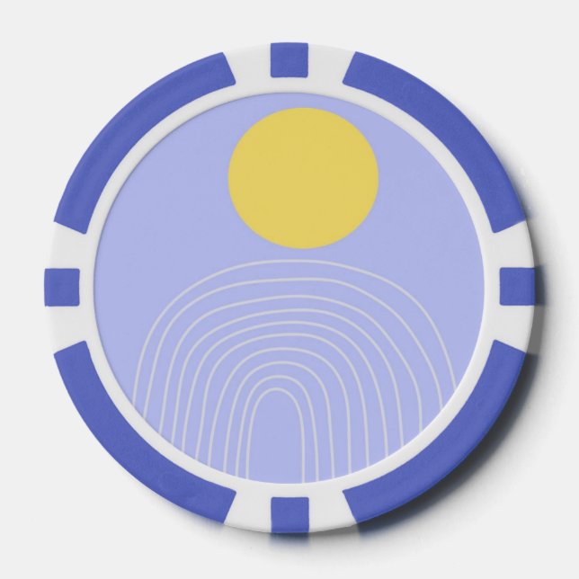 modern abstract art poker chips (Front)